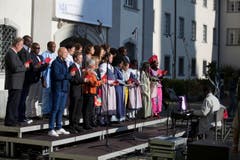 Interreligišse Feier zum eidgenšssischen Bettag, Klosterplatz, St. Gallen (Bild: Peter Käser)