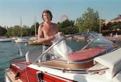 Vor 20 Jahren mit seinem Boot auf der Limmat. Seit 1977 lebte Udo Jürgens in Zürich. (Bild: Keystone)