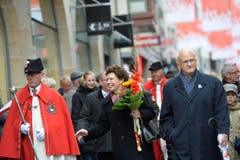 Frau Landammann Esther Gassler am Umzug. (Bild: Ralph Ribi)
