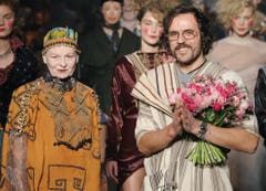 1. März 2014 in Paris mit Ehemann Andreas. (Bild: Keystone)