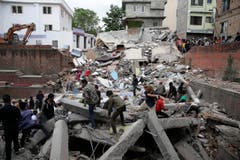 Powerful earthquake hits Nepal (Bild: Keystone)