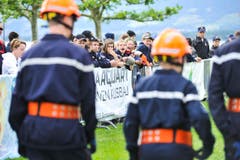 Romanshorn TG , 24.05.2014 / Jugendfeuerwehr Schweizermeisterschaft " Feuer und Wasser " mit Wettkämpen, Fahrzeugausstellung , Rega , Krankenwage und Rettungs - Shows in Romanshorn . (Bild: Donato Caspari)