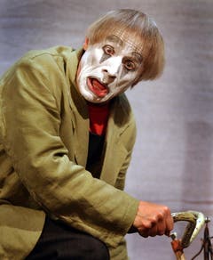 Diese Augen, dieser Mund: Dimitri 2003 im Theater am Hechtplatz in Zürich. (Bild: EDDY RISCH (KEYSTONE))