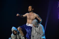 ....mit Micha van de Weg als Boxer Rocky... (Bild: Manuel Nagel)