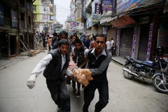 Powerful earthquake hits Nepal (Bild: Keystone)