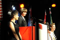 Micheline Calmy-Rey hatte viel Lob für die Musikvereine übrig. (Bild: Hanspeter Schiess)