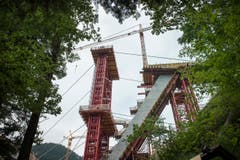 Täfers - Taminabrücke im Bau (Bild: Ralph Ribi)