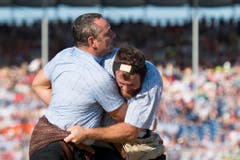SCHWINGEN, SCHWINGFEST, EIDGENOESSISCHES SCHWING- UND AELPLERFEST ESTAVAYER 2016, ESAF, FETE FEDERALE DE LUTTE ET DES JEUX ALPESTRES, FESTA FEDERALE DEI LOTTATORI E DEGLI ALPIGIANI, (Bild: Keystone)