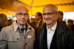 An der Olma 2013: Thomas Scheitlin und Nino Cozzio. (Bild: Benjamin Manser/Archiv)
