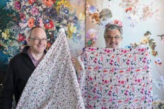 Aus Anlass des 150-Jahr-Jubiläums der diplomatischen Beziehungen zwischen der Schweiz und Japan im Jahr 2014 zeigten St.Galler Textilfirmen japanische Kunst. (Bild: Urs Jaudas)