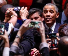 Es war seine letzte Ansprache als 44. Präsident der Vereinigten Staaten, ein letztes Mal wandte er sich an diesem Dienstagabend von Chicago aus mit einem flammenden Appell für Demokratie und Zusammenhalt an die US-Amerikaner. (Bild: Kamil Krzaczynski / Keystone)