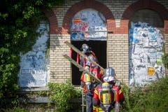 Brand auf dem Raduner-Areal in Horn (Bild: Urs Bucher)