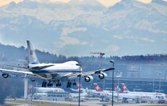 WORLD ECONOMIC FORUM, WEF, DONALD TRUMP, AIRFORCE ONE, (Bild: Keystone/Walter Bieri)