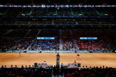 Vor dieser schönen Kulisse gewinnt Roger Federer gegen Richard Gasquet. (Bild: Keystone)