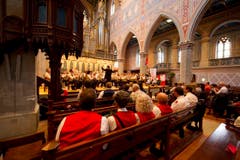 Auch in der Kirche wurde musiziert. (Bild: Michel Canonica)