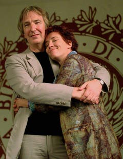 Rickman mit der Schauspielerin Emma Thompson am Filmfestival in Venedig. (Bild: Keystone)
