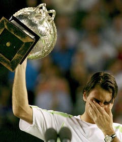 2006 Australian Open gegen Marcos Baghdatis (ZYP) 5:7, 7:5, 6:0, 6:2. (Bild: Dennis M. Sabangan / Keystone)