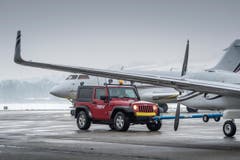 WEF-Hochbetrieb auf dem Flugplatz Altenrhein: Medienrundgang (Bild: Michel Canonica)