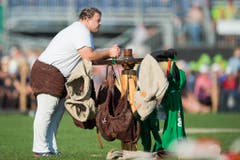 SCHWINGEN, SCHWINGFEST, EIDGENOESSISCHES SCHWING- UND AELPLERFEST ESTAVAYER 2016, ESAF, FETE FEDERALE DE LUTTE ET DES JEUX ALPESTRES, FESTA FEDERALE DEI LOTTATORI E DEGLI ALPIGIANI, (Bild: Keystone)
