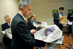 Andruck der neuen Thurgauer Zeitung im Druckzentrum der Tagblatt AG in Winkeln. (Bild: Reto Martin)