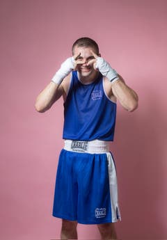 Amateur Ali Adili, Jahrgang 1989, Box Academy Bern. (Bild: Benjamin Manser und Urs Bucher)