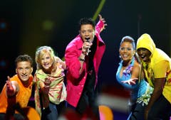 Piero Esteriore & The Music Stars mit «Celebrate!», der wohl grösste Flop aller Zeiten: im Jahr 2004: 0 Punkte und im Halbfinal ausgeschieden. (Bild: Murad Sezer / Keystone)