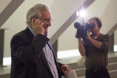 Im Fokus der Kamera: SVP-Mann Thomas Müller. (Bild: Benjamin Manser)