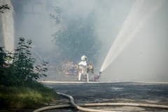 Brand auf dem Raduner-Areal in Horn (Bild: Urs Bucher)