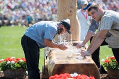 SCHWINGEN, SCHWINGFEST, EIDGENOESSISCHES SCHWING- UND AELPLERFEST ESTAVAYER 2016, ESAF, FETE FEDERALE DE LUTTE ET DES JEUX ALPESTRES, FESTA FEDERALE DEI LOTTATORI E DEGLI ALPIGIANI, (Bild: Keystone)