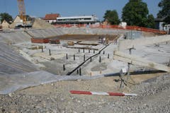 Grundsteinlegung auf der Baustelle des neuen Stadthauses von Amriswil mit dem Namen Pentorama Susann Basler © TZ 4. Juli 2006