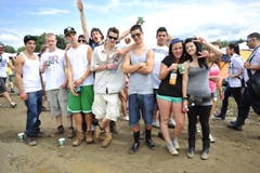 Posieren für ein Gruppenbildchen. (Bild: Mario Testa)