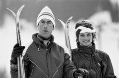 Prinzessin Diana und Prinz Charles beim offiziellen Fototermin in Klosters, wo sie ihren Skiurlaub verbringen. (Bild: Keystone (Klosters, 6. Februar 1996))