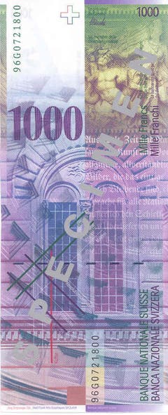 Die Rückseite widmet sich der Antike, der Baukunst der Antike, der Renaissance und dem Geschichtsverständnis. (Bild: Archiv der SNB)