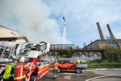 Brand auf dem Raduner-Areal in Horn (Bild: Urs Bucher)
