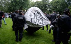 G20-Gipfel - Camp-Räumung (Bild: Keystone)