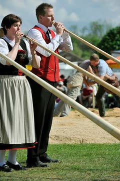 Auch Alphornklänge sind am Schwingertag zu hören. (Bild: Reto Martin)
