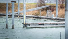 Am Bodesee windete es bereits am Mittwochmorgen stark. (Bild: Andrea Stalder)
