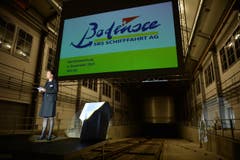 CEO Andrea Ruf spricht zu den geladenen Gästen. (Bild: Reto Martin)