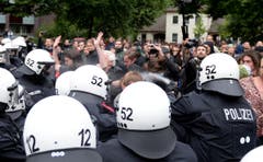 G20-Gipfel - Camp-Räumung Altona (Bild: Keystone)