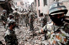 Powerful earthquake hits Nepal (Bild: Keystone)