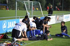 Die Kicker aus Südamerika fühlen sich sichtlich wohl in Abtwil. (Bild: Hanspeter Schiess)