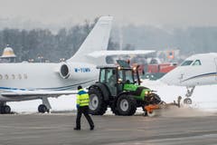 WEF-Hochbetrieb auf dem Flugplatz Altenrhein: Medienrundgang (Bild: Michel Canonica)