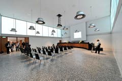 Im Bundesverwaltungsgericht wurden Journalisten zur Schlüsselübergabe empfangen. (Bild: Hanspeter Schiess)