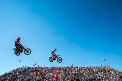 Jeremy Seewer (links) und der Brite Max Anstie. (Bild: Benjamin Manser)