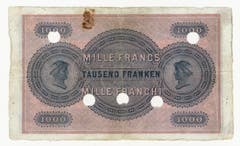 Die Serie wurde per 1. Juli 1925 zurückgerufen, am 1. Juli 1945 wurden die Noten wertlos. (Bild: Archiv der SNB)