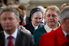 Zahlreiche Besucherinnen und Besucher kamen zum Auftakt des Jubiläums «1400 Jahre Gallus». (Bild: Benjamin Manser)