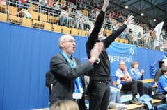 Grosser Jubel auf Seiten der Amriswiler über den dritten Cuptriumph. (Bild: Rita Kohn)