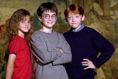 Die 10-jährige Emma Watson zusammen mit Daniel Radcliffe, (Harry Potter) und Rupert Grint. (Bild: Keystone)