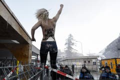 Die Aktion verlief nach Polizeiangaben friedlich. (Bild: Keystone)
