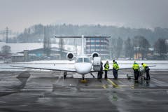WEF-Hochbetrieb auf dem Flugplatz Altenrhein: Medienrundgang (Bild: Michel Canonica)